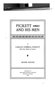 Cover of: Pickett and His Men by La Salle (Corbell) Pickett