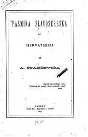 Cover of: Pasmina Slavoserbska po Hervatskoj by Ante Starčević