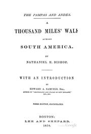 Cover of: The Pampas and Andes: A Thousand Miles' Walk Across South America by N. H. Bishop