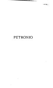 Cover of: Petronio, peça livremente extrahida de romance Quo vadis de Henryk Sienkiewicz