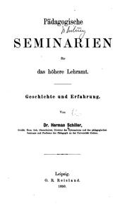 Cover of: Padagogische Seminarien Fã1⁄4r das hã¶here Lehramt: Geschichte und Erfahrung