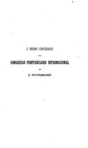 Cover of: O ensino carcerario e o Congreso penitenciario internacional de S. Petersburgo