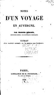 Cover of: Notes d'un voyage en Auvergne