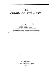 Cover of: The Origin of Tyranny