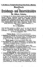 Cover of: Praktische Pädagogik für höhere Lehranstalten