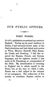 Our public offices, embodying an account of the disclosure of the Anglo-Russian agreement and .. by Charles Thomas Marvin