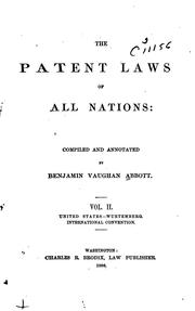 Cover of: The Patent Laws of All Nations