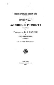 Cover of: Onoranze a Michele Pironti: parole