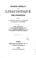 Cover of: Principes généraux de linguistique indo-européenne, pub. à l'usage des ...