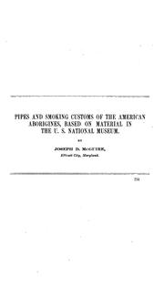 Cover of: Pipes and Smoking Customs of the American Aborigines, Based on Material in the U.S. National ...