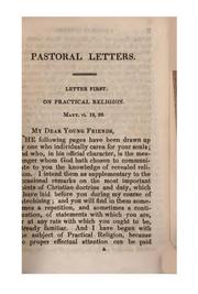 Cover of: Pastoral letters addressed to the younger members of an episcopal congregation: By the Rev. C. H ...