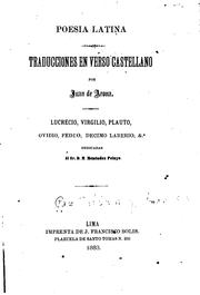 Cover of: Poesía Latina