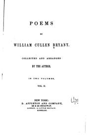 Cover of: Poems, by William Cullen Bryant by William Cullen Bryant