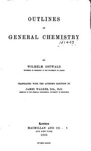 Cover of: Outlines of General Chemistry
