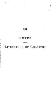 Cover of: Notes on the Literature of Charities