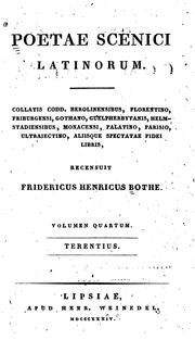 Cover of: Poetae scenici latinorum: collatis codd. berolinensibus, florentino, friburgensi, gothano ... by Friedrich Heinrich Bothe