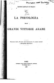 Cover of: oLa psicologia delle grandi vittorie arabe. ...