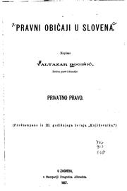 Cover of: Pravni običaji u slovena