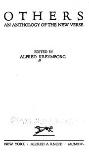 Cover of: Others, an Anthology of the New Verse by Alfred Kreymborg