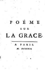 Cover of: Poëme sur la grâce
