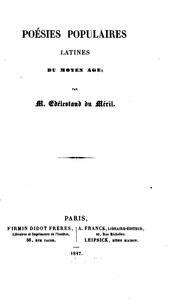 Cover of: Poésies populaires latines du moyen age