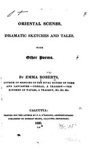 Cover of: Oriental Sketches, Dramatic Sketches, and Tales: With Other Poems