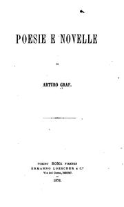 Cover of: Poesie e novelle