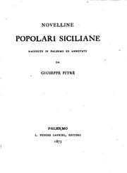 Cover of: Novelline popolari siciliane raccolte in Palermo ed annotate by Giuseppe Pitrè