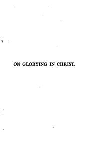 Cover of: On glorying in Christ: two sermons