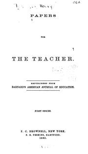 Cover of: Papers for the Teacher