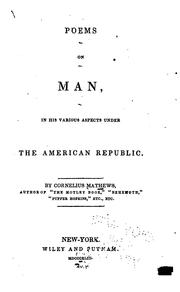 Cover of: Poems on Man, in His Various Aspects Under the American Republic