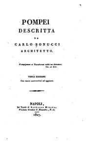 Cover of: Pompei descritta da Carlo Bonucci, architetto..