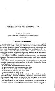 Cover of: Primitive Travel and Transportation