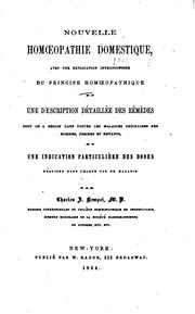 Cover of: Nouvelle homoeopathie domestique: avec une explication introductoire du ... by Charles Julius Hempel