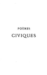 Cover of: Poèmes civiques