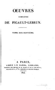 Cover of: Oeuvres complètes de Pigault Lebrun