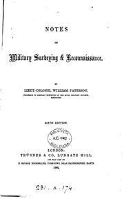 Cover of: Notes on military surveying and reconnaissance