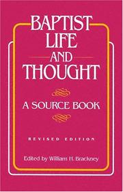 Cover of: Baptist Life and Thought: A Source Book