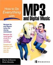 Cover of: How to do everything with MP3 and digital music