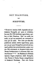 Cover of: Not tradition, but revelation