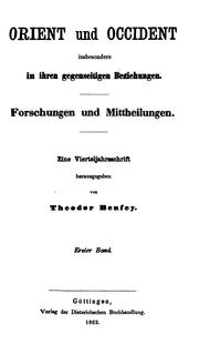 Cover of: Orient und Occident