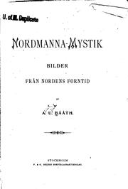 Cover of: Nordmanna-mystik: bilder frán Nordens forntid