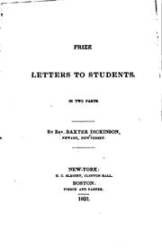 Cover of: Prize Letters to Students