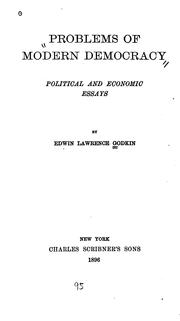 Cover of: Problems of Modern Democracy: Political and Economic Essays