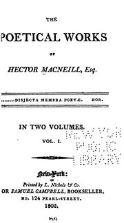 Cover of: The Poetical Works of Hector Macneill