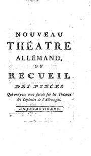 Cover of: Nouveau Théatre Allemand.