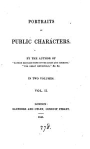 Cover of: Portraits of public characters, by the author of 'Random recollections'. by James Grant