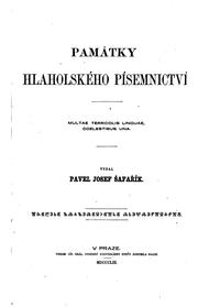 Cover of: Památky hlaholského písemnictví by Pavel Jozef Šafárik