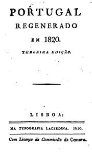 Cover of: Portugal regenerado em 1820 [by M.B. Carneiro]. [With] Parabolas, por D.C.N. Publícola