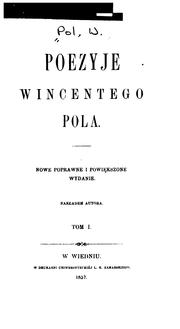 Cover of: Poezyje Wincentego Pola